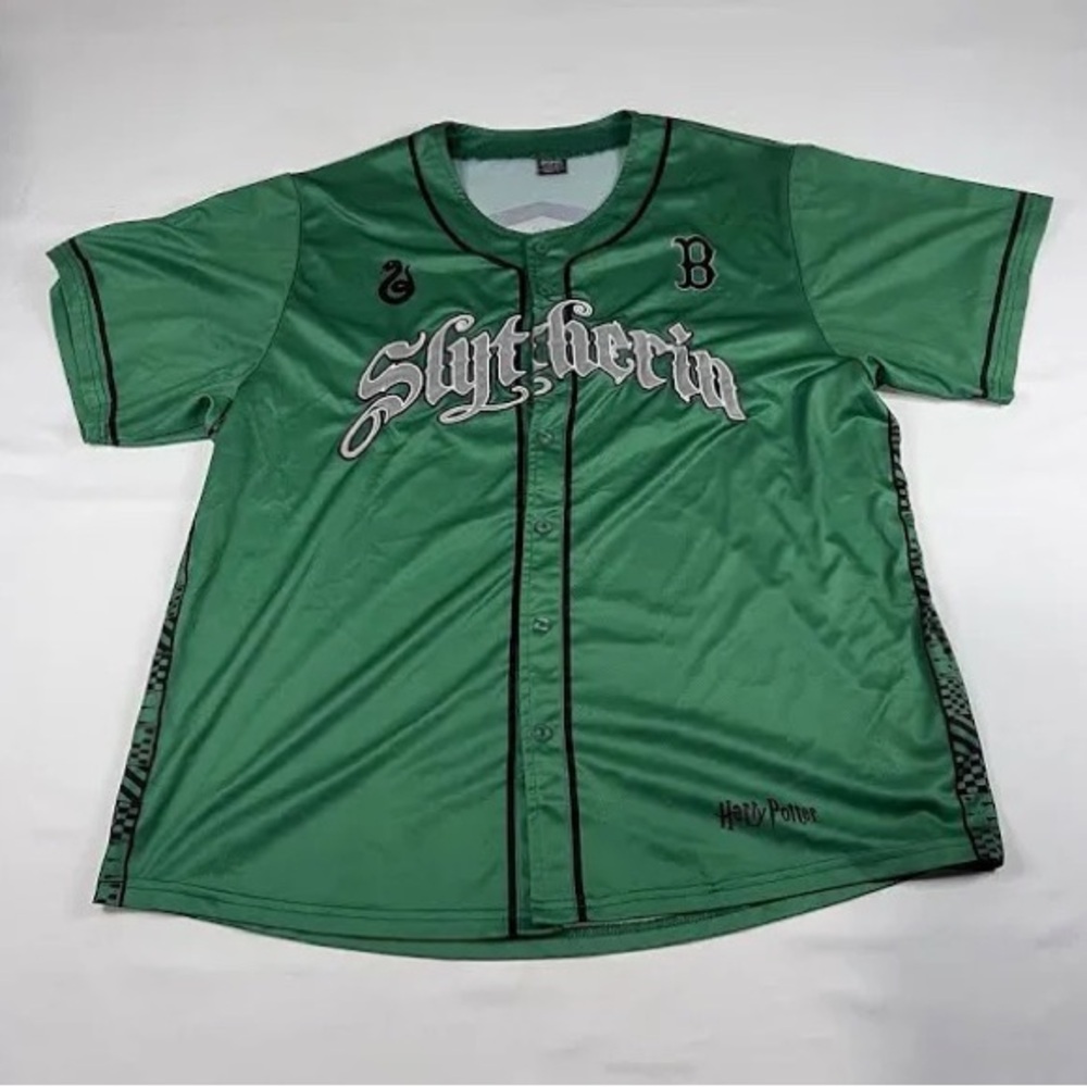 Green Slytherin Red Sox Baseball Jersey